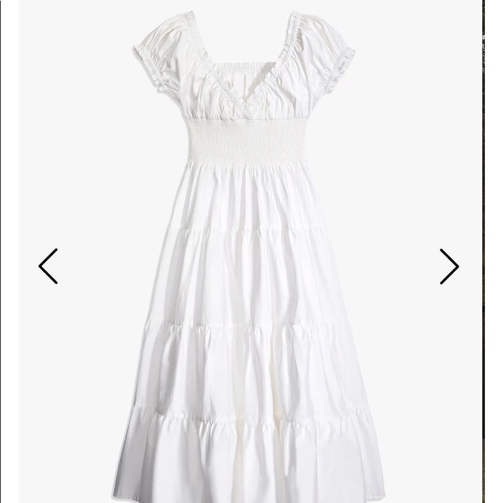 NWT Danielle Bernstein poplin maxi dress white